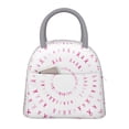 thumbnail image 1 of Lukts Sac à Lunch Portable Sensibilisation au Cancer du Sein (4) Imprimé, Sac à Lunch Pique-Nique - Imperméable, Isolant Thermique et Froid, Adapté pour l'École, le Travail, 1 of 6