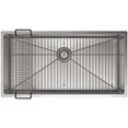 thumbnail image 3 of KOHLER K-5283-NA Strive 35-Inch x 18-5/16-Inch Undermount Extra-Large SingleBowl Kitchen Sink with Basin Rack, Stainless Steel, 3 of 5