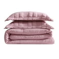 thumbnail image 4 of CEDAR COURT Morgan Textured Seersucker Stripe Rose 2-Piece Soft Polyester Seersucker Comforter Set - Twin, 4 of 6