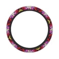 thumbnail image 2 of Bingfone Colorful Tie Dye Stained Glass 3 Steering Wheel Cover - Universal 15 Inches Car Steering Wheel Covers Grip Auto Internal Accessories, 2 of 7