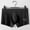 Black, variant on BONIXOOM Mens Underwear Boxer Briefs Male Thongs Medium waist Comfort Waist Solid Boxer Briefs Black L