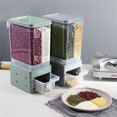thumbnail image 4 of relayinert Kitchen Rice Dispenser 2 Grids Seal Grain Box Simple Style Organizer Bucket, 4 of 6