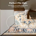 thumbnail image 2 of 8x10 Washable Rug Oriental Distressed Non-Slip Chenille Rugs for Living Room Bedroom Dining Room-Blue, 2 of 7