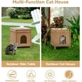thumbnail image 3 of Insulated Outdoor Cat House, Weatherproof Outdoor Furniture Cat House, Poly Lumber Sturdy Cat Shelter for Outdoor Feral Cats with Openable Roof, Elevated Feet for Patio, Porch, Teak, 3 of 8