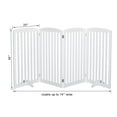 thumbnail image 7 of STAROUS Wooden Freestanding Foldable 4 Panels Pet Gate for Dogs with Feet Espresso, 7 of 7