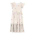 thumbnail image 5 of NaWent Maxi Dress for Girls Short Sleeve Casual Long Flower Print Dresses with Pockets 6-12 Years Beige 6 Years, 5 of 5