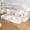 White, variant on Euroco Twin and Full Size L-Shaped Platform Bed, Floor Bed with Full Guardrails and Storage, White