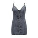 thumbnail image 5 of Mujeres Sexy cuello en V sólido vendaje adelgazamiento sin mangas tanque vestido de mezclilla Fridja  qw5178, 5 of 7