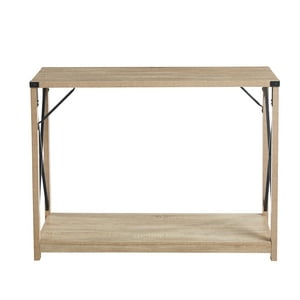 Mesa auxiliar elaborado en eco madera y acero
