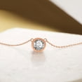 thumbnail image 3 of Diamond Pendant Necklace For Women | 4 Carat IGI Certified Round Shape | Classic Bezel Solitaire Lab Diamond Pendant Necklace 14K Rose Gold | FG-VS1-VS2 Quality Friendly Diamonds, 3 of 6