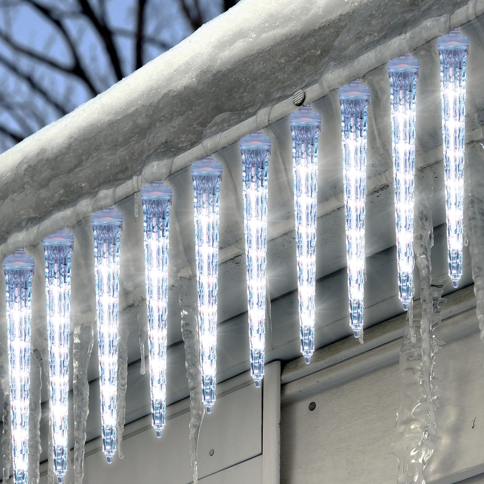 DONGPAI Meteor Shower Lights, 11'' Waterproof Christmas Icicle Lights