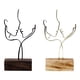 thumbnail image 1 of Escultura De Cara Pareja Creativa Estatua Adorno Decoración Negro+Escultura De Cara Pareja Creativa Estatua Adorno Decoración Oro Colco none, 1 of 8
