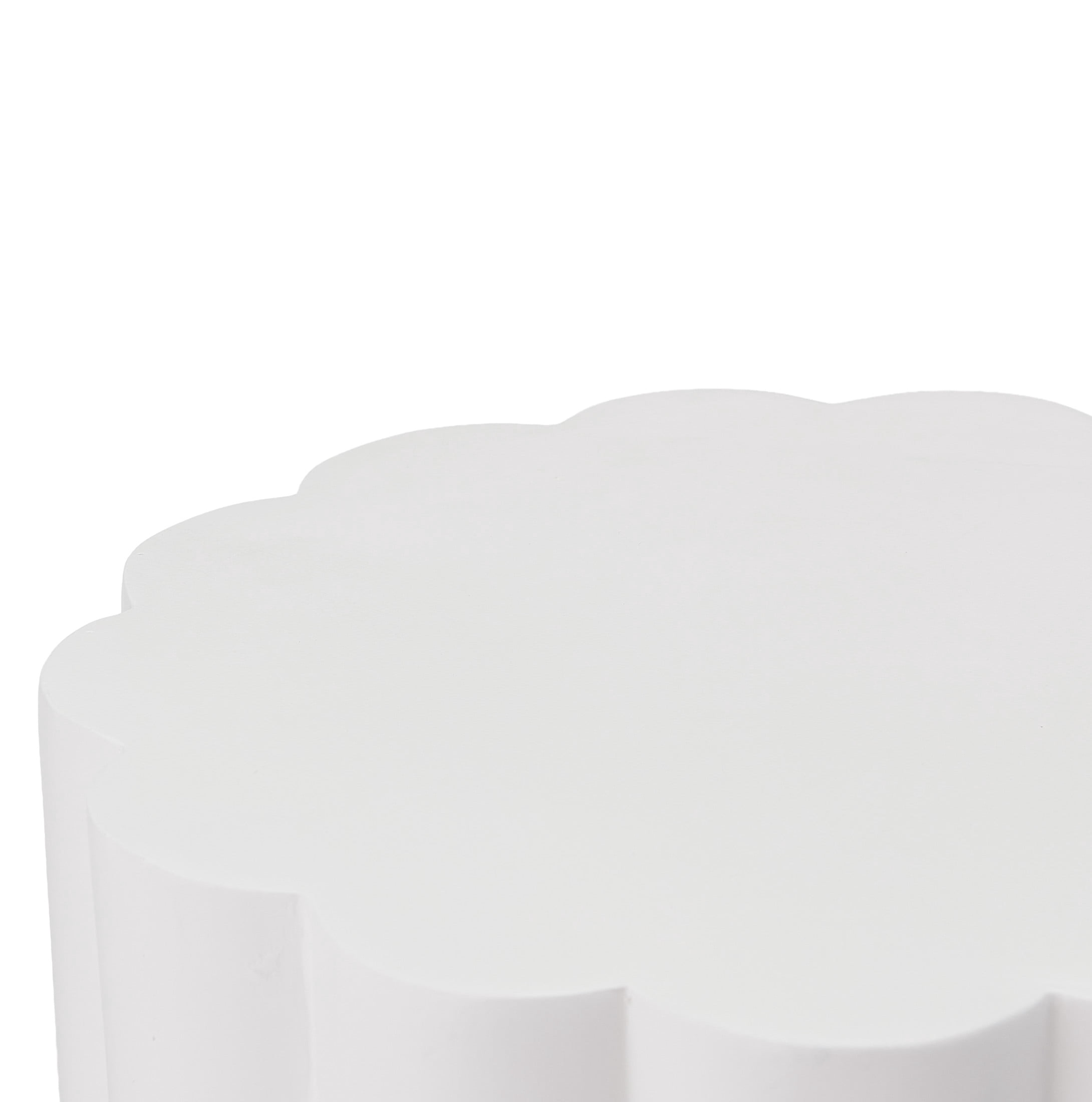 Christopher Knight Home 13" Handmade MGO Side Table with Geometric Stacked Design, White