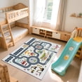 thumbnail image 2 of HOJOMACA Car Rug 32×47inch, Road Carpet Play Mat for Toy Cars, Non-Slip Race Track Carpet Rug, Educational Area Play Rugs for Children Playroom Bedroom (Town Road), 2 of 7