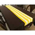 thumbnail image 2 of Cotton Print Table Runner 2 Inch Wide Stripes Yellow, 2 of 3
