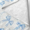 thumbnail image 6 of Blue Bows Blankets Preppy Coquette Room Decor Electric Blanket Women Bedroom Decor Trendy Bow Blanket Coquette Girly Blanket Gifts for Women Teens Soft Flannel Lightweight 40"x50", 6 of 6