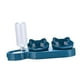 thumbnail image 5 of Cuencos triples para gatos, cuencos elevados e inclinados para agua y comida, suministros para mascotas, bebederos automáticos para exteriores, Azul profundo, 5 of 9