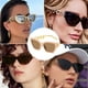 thumbnail image 5 of Gafas de sol modernas retro con montura gruesa y ala ancha, fabricadas en PC, 5 of 5