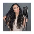 thumbnail image 4 of Rizadora Cabello Para Ondas, Temperatura Ajustable Negra 3 barriles  negro, 4 of 4