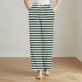 thumbnail image 2 of Tnhcen Women's Striped Flannel Pajama Pants Winter Fleece-Lined Sleepwear 100% Polyester Elastic Waist Lounge Pants Soft Cozy Home Wear S-2XL, 2 of 7