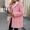 thumbnail image 5 of Ofreoo Womens Winter Jacket Solid Fall and Winter Long Sleeve Coat Gift for Women, 5 of 6