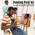 thumbnail image 3 of VOCHIC Couples Paint Party Kit Pre-Drawn Canvas for Adults 8x10 2 Pack, 3 of 5