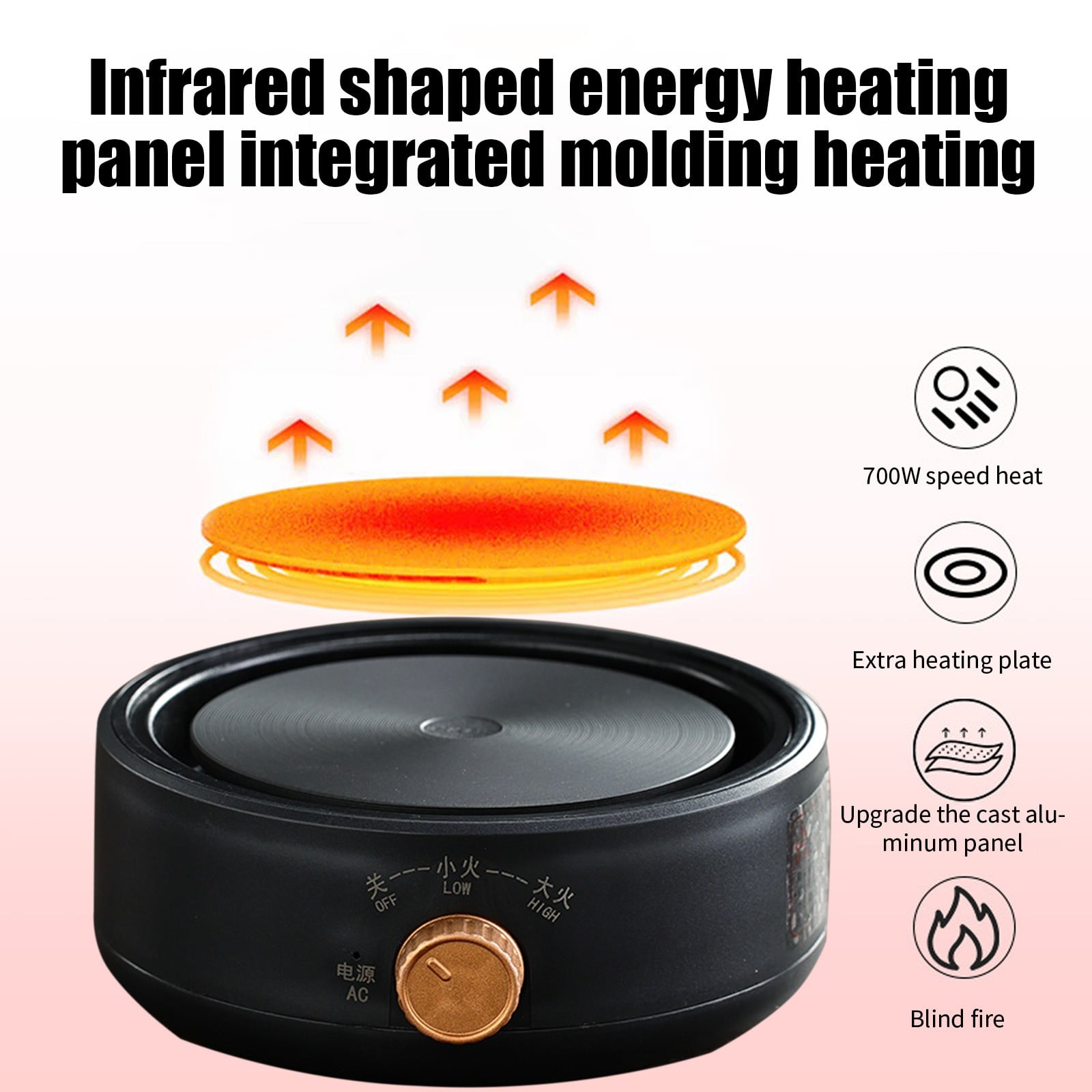 potrochi Electric Mini Stove, Small Hot Plate, Heating Portable Countertop Hot Plate for Home Coffee Tea Water Heater, Small Hot Plate Mini Hot Plate Kitchen Cooktop Electric Heater