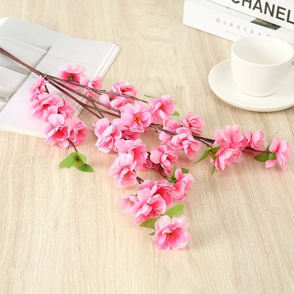 Artificial Cherry Plum Peach Blossom Branch Fake Silk Flower Tree Home Dec Table Decoration Christmas Valentine'S Day Gifts