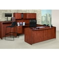 thumbnail image 2 of Regency Legacy 71 x 35 in. U Desk with Bow Front Double Pedestal Drawer Unit- Cherry, 2 of 7
