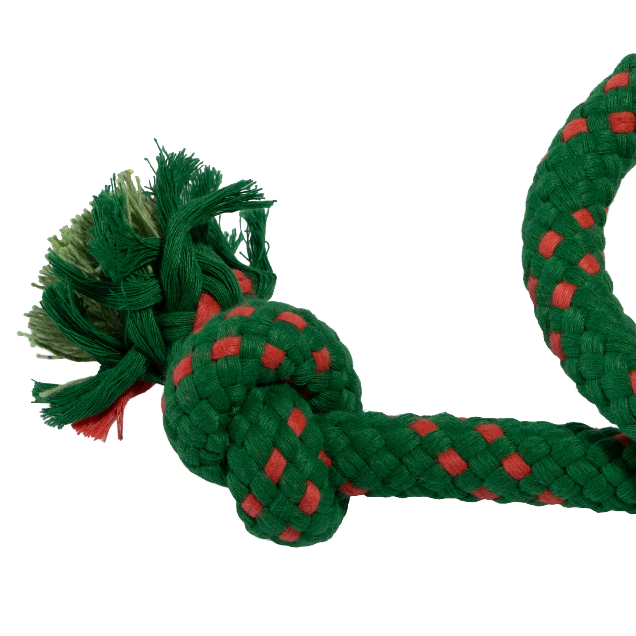 Oodles Durable Lasso Rope Dog Toy Set, Green, Large