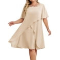 thumbnail image 1 of Vestido Hanna Nikole 2025 para mujer, talla grande, albaricoque, 14+, 1 of 7
