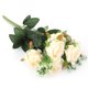 thumbnail image 3 of Flores falsas ramo de rosas artificiales arreglo floral DIY para decoración del hogar de boda champán, 3 of 8
