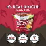Jongga Korean Kimchi Ramen Noodle Soup Cups, Veggie Vegan, Real Kimchi