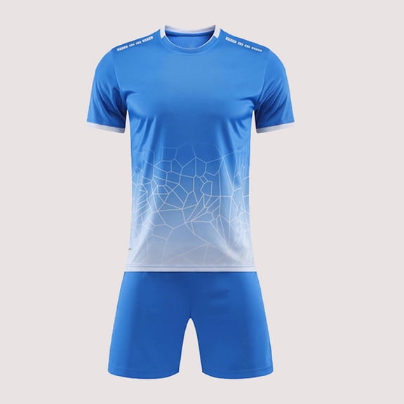 hengsof Child Soccer Jersey Sportswear Outfit Team Training Uniform T-Shirt and Shorts Kit