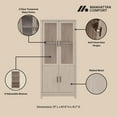 thumbnail image 4 of Manhattan Comfort Jodie Bookcase from Engineered Wood in Light Oak - Set of 2, 4 of 11