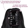 thumbnail image 4 of Ponytail Extension Claw Mid-length Curly Wavy Natural Soft Clip Wig for Women & Girls Invisible Synthetic Hairpieces, 4 of 5