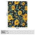 thumbnail image 4 of Chilfamy  Sunflower Throw Blanket, Cute Bees Floral Flannel  Blanket, Yellow Flower Daisy Botanical Bee Decorative  Blanket for Kids Girls Boys White Black Fuzzy Blanket, 4 of 6