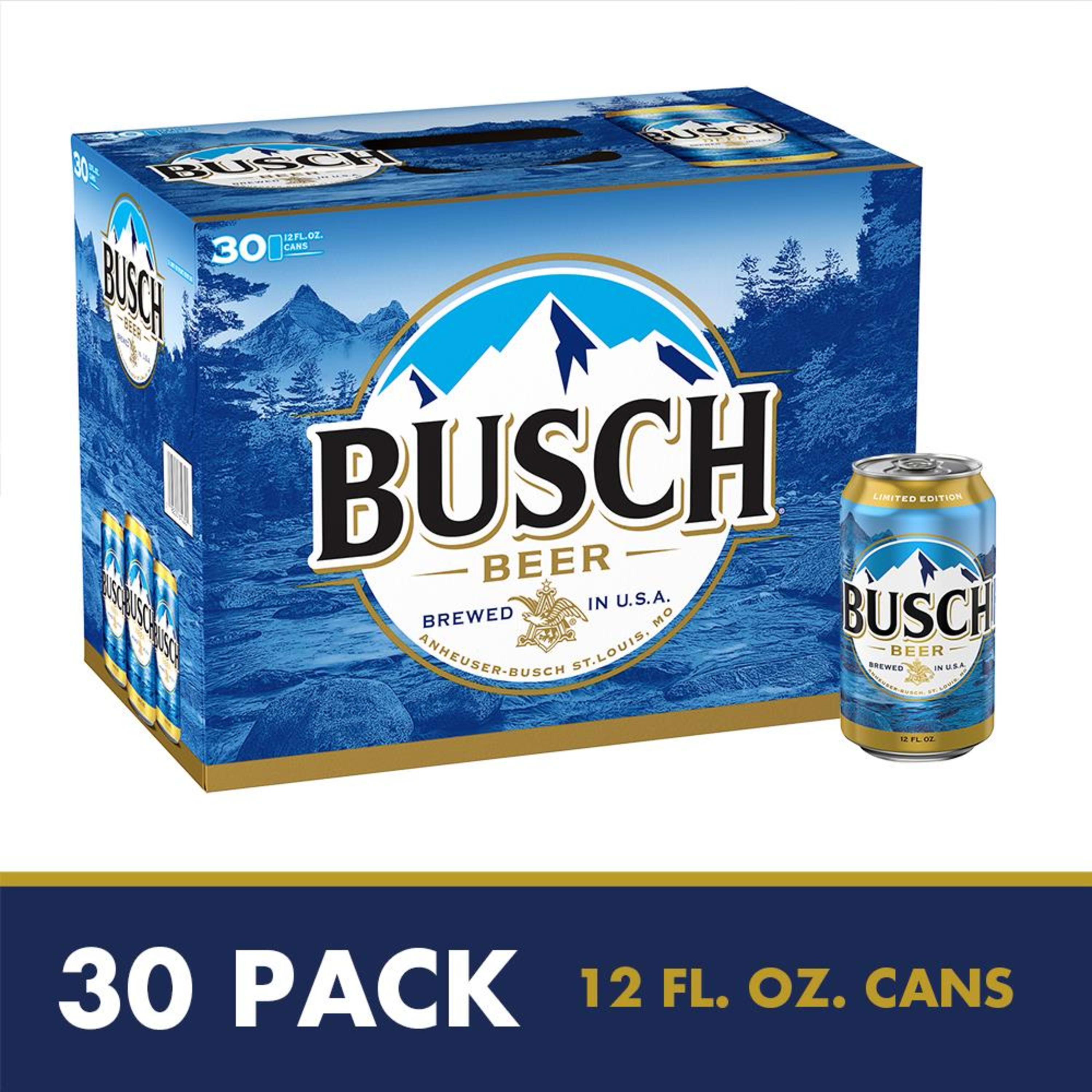 Busch Light Beer, 30 Pack 12 FL OZ Cans - Walmart.com