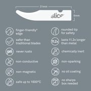 Slice 10536 Replacement Seam Ripper Blades - Rounded Tip | Stitch Unpicker and Thread Cutter | Finger-Friendly, Micro Ceramic Safety Blade - Pack of 4