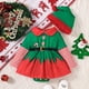 thumbnail image 1 of Disfraz de elfo navideño para bebés y niños pequeños, ropa navideña, mono con gorro de Papá Noel, atuendo navideño para niñas, atuendos a juego para hermanos, para bebés, niños y niñas de 6 a 12 meses, 1 of 8