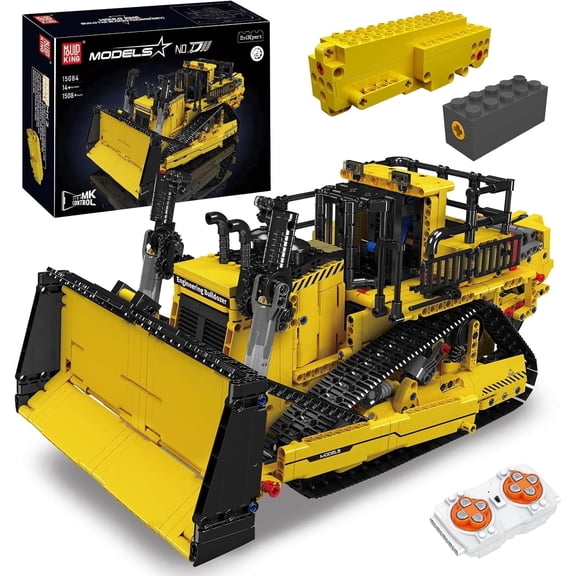 Bulldozer Building Set for Adults, Bulldozer Truck Construction Vehicle Model with Motors, APP Control Truck with Engines, 1508 Pieces