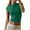 Green, variant on Blouses for Women Dressy Casual, Tops for Women Trendy, Women's Hollowed-out Backless Top Tight-fitting Short-sleeved Navel High-neck Solid Color Hot Girl European Beauty Top