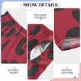 thumbnail image 4 of Red Black Leopard Pajama Pants Soft Lightweight Lounge Pants Bottoms Sleep Pants Warm Comfy, 4 of 9