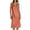 Z1#Orange693, variant on Puliio Summer Dresses for Women Sleeveless V Neck Solid Color Midi Flowy Elegant Casual Work Sundress