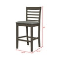 thumbnail image 6 of Home Design Posey 5-Piece Counter Set, Taupe/Gray, Square table, Slat-back cushioned chairs, Comfortable seating, Sturdy legs, Modern minimalist style, Space-saving, 6 of 6