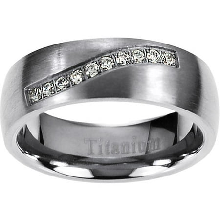 Daxx Men's CZ Titanium Ring