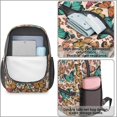 thumbnail image 4 of Butterfly and Monarch Orange Pattern 17" School Backpacks for Teens,Waterproof Oxford Fabric,S-Shape Padded Straps for School,Travel,Hiking,Camping, 4 of 6