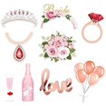 thumbnail image 4 of Wedding Photo Props Gold,23 Pcs Hen Party Photo Booth Props,Team Bride Selfie Props,Hen Do Selfie Props, Hen Night, 4 of 7