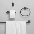 thumbnail image 3 of GlideRite Hardware GlideRite 4-Piece Bathroom Hardware Set - 9018-KIT-SQ Pack of 1 - Matte Black/Matte, 3 of 8