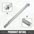 thumbnail image 6 of 1 Set Front Rear Axle with Bushing and Screw Bolt M14 205mm Dirt Bike Scooter ATV Wheel Axle Silver Tone, 6 of 6